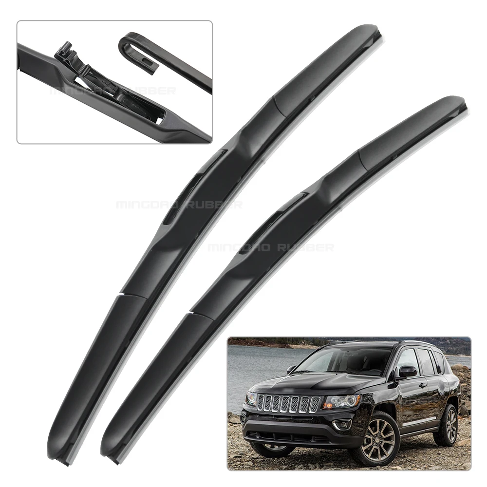 CREATROAD limpiaparabrisas delantero para Jeep Compass MK49 2006-2016 2007 2008 2009 2010 2011 cepillo de ventana de parabrisas 22 "20" - imagen 2