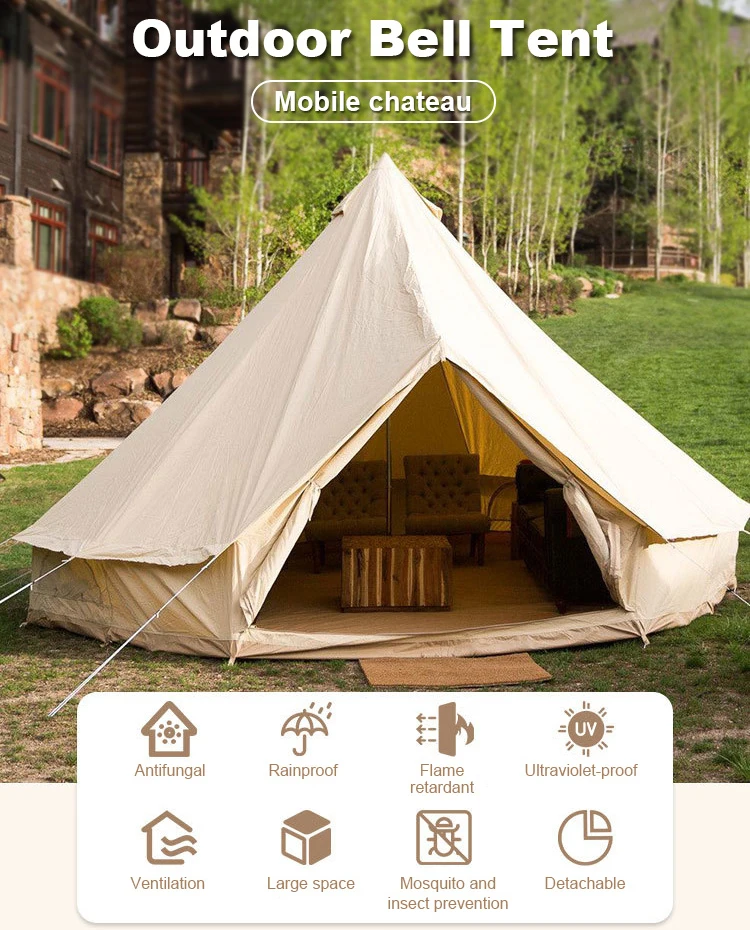 Yurta mongol glamping lona Oxford resistente 4-6m - imagen 2