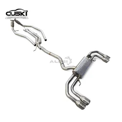 Silenciador de escape en acero inoxidable para Audi Q8 3.0T 2018-2023