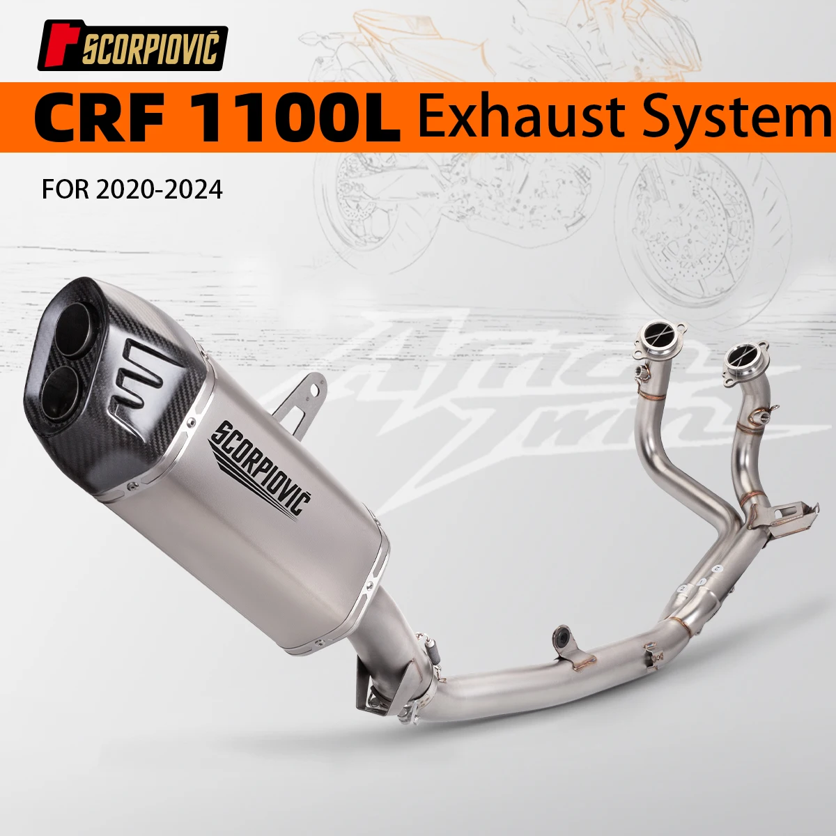 Tubo enlace medio delantero acero inoxidable – Honda CRF1100L