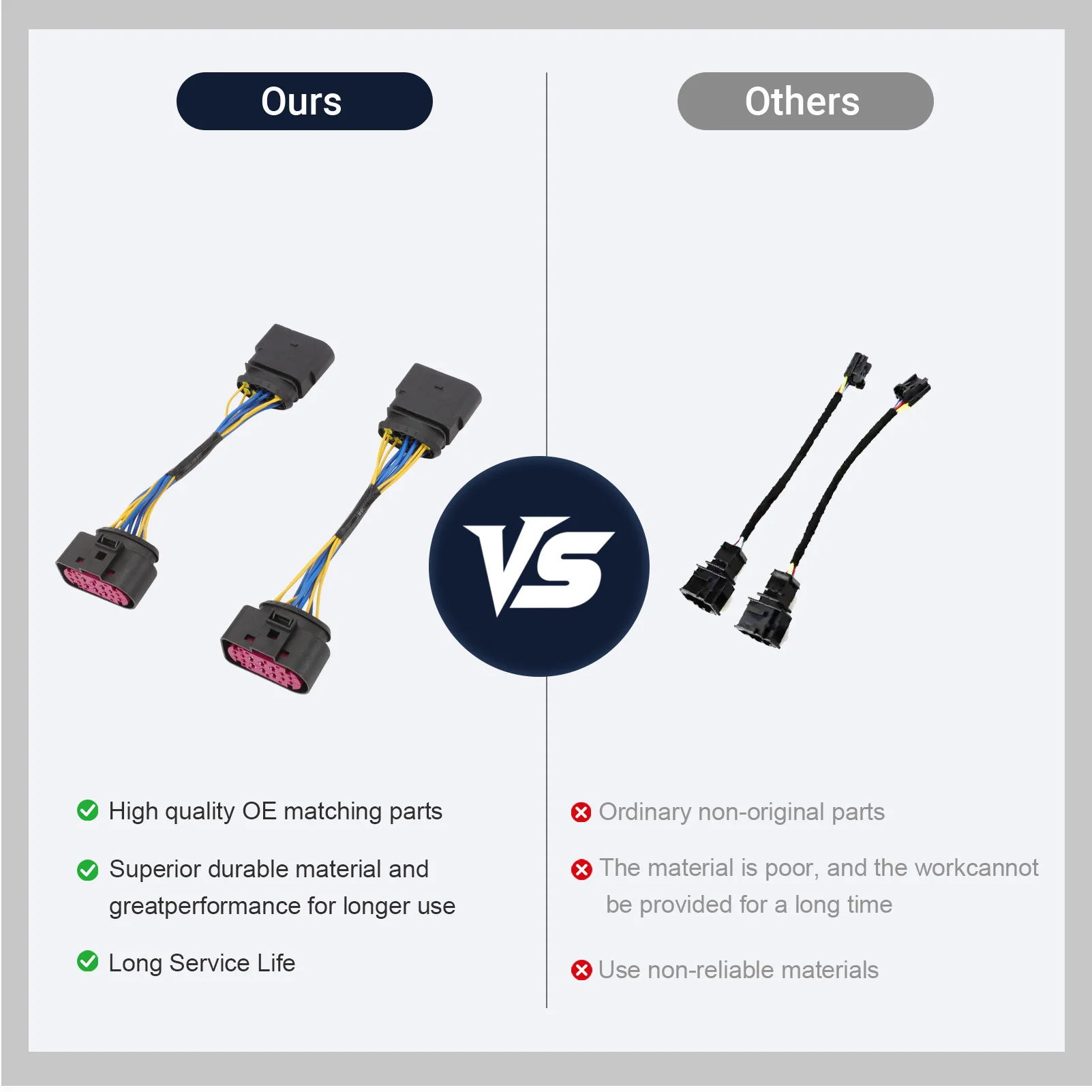 Conector faro xenón 10-14 pines Audi A1-A8 y Volkswagen Golf VI - imagen 3