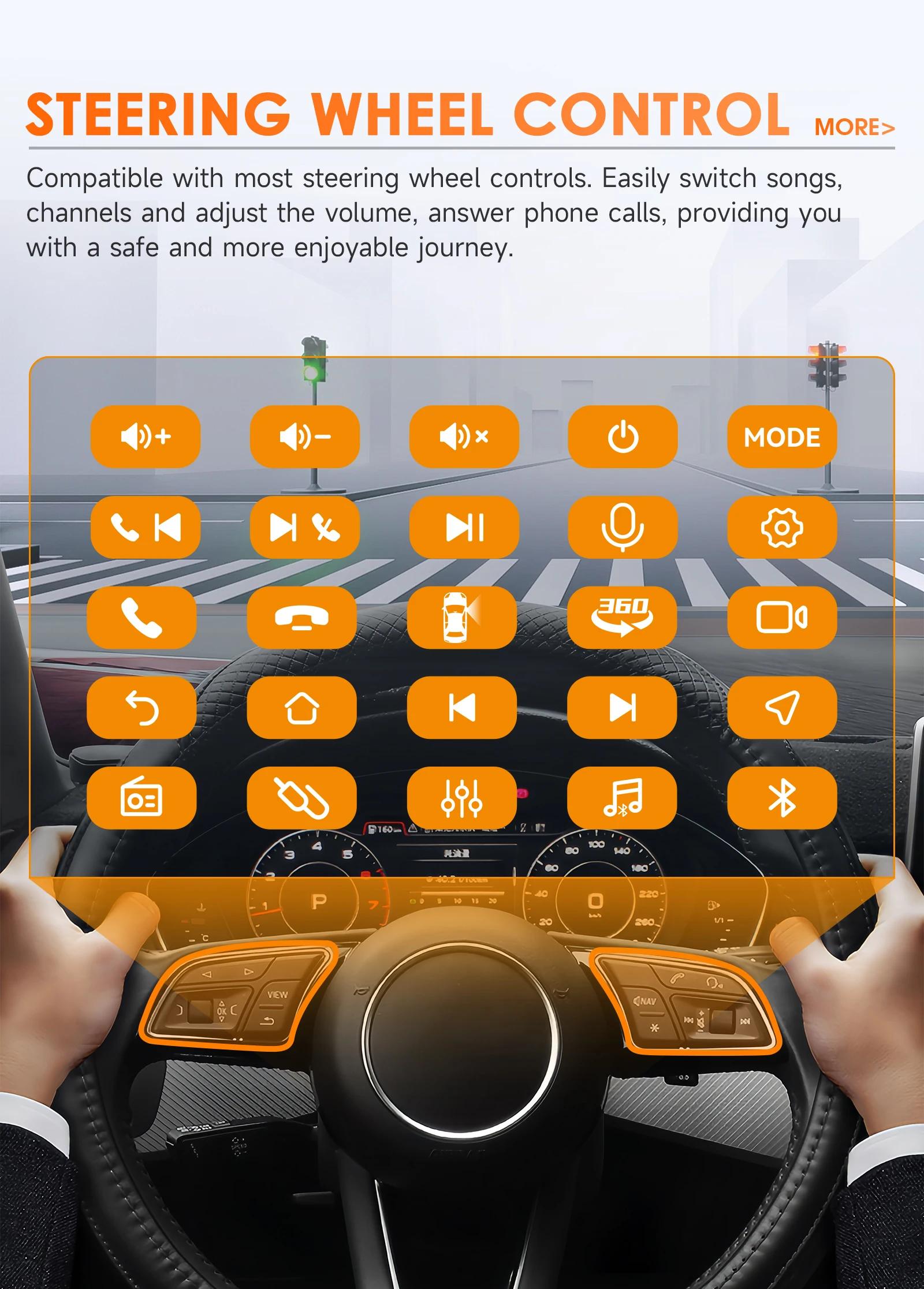 Control de mandos al volante