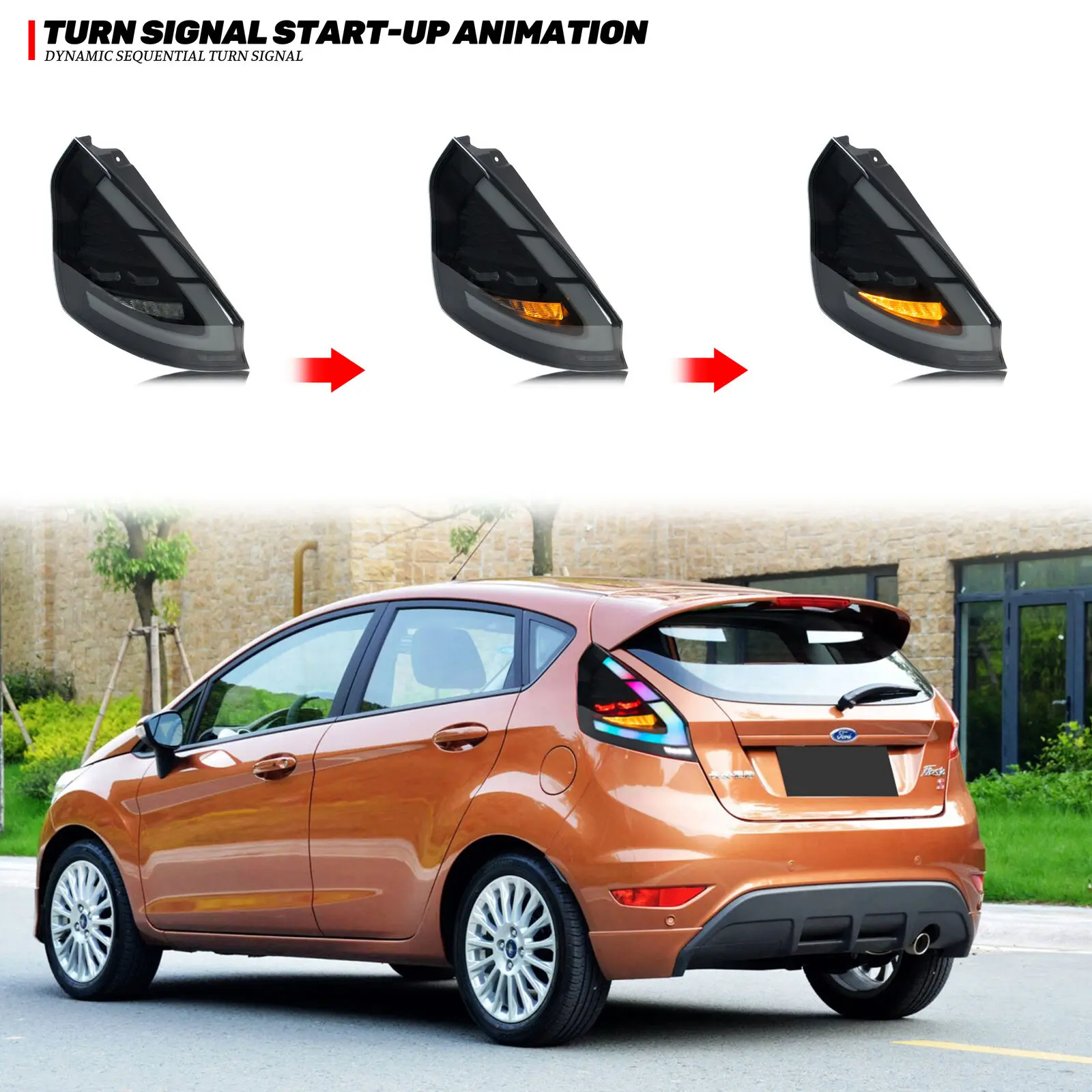 Luces traseras LED secuenciales Ford Fiesta MK7/MK7.5 (2008-2017) – Dynamic RGB - imagen 4