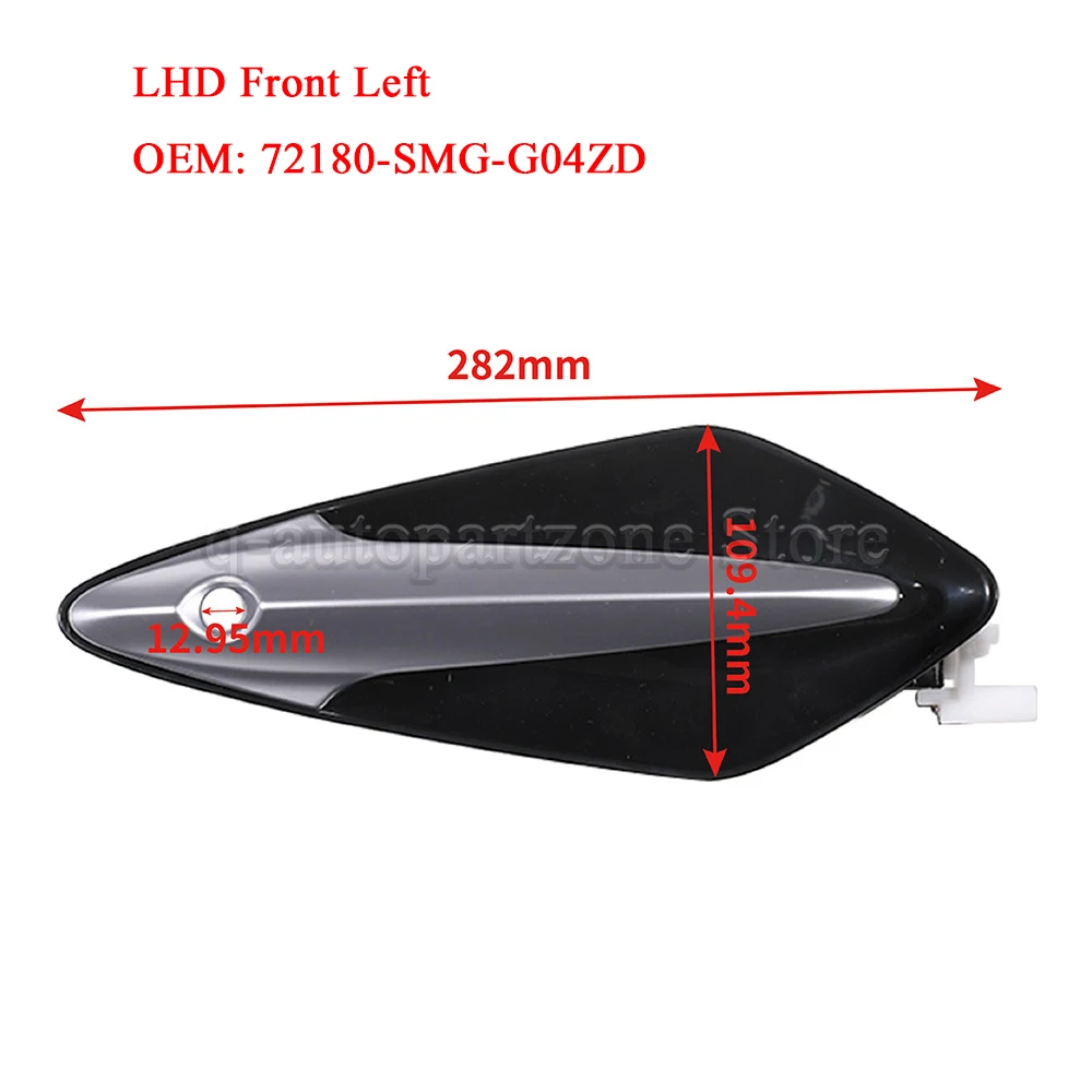 Manija puerta negra Honda Civic MK8 2006-2011 - imagen 4