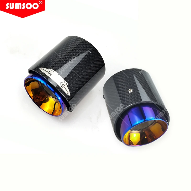 SUMSOO Punta de escape de carbono negro para MINI Cooper R55-R61 - imagen 3