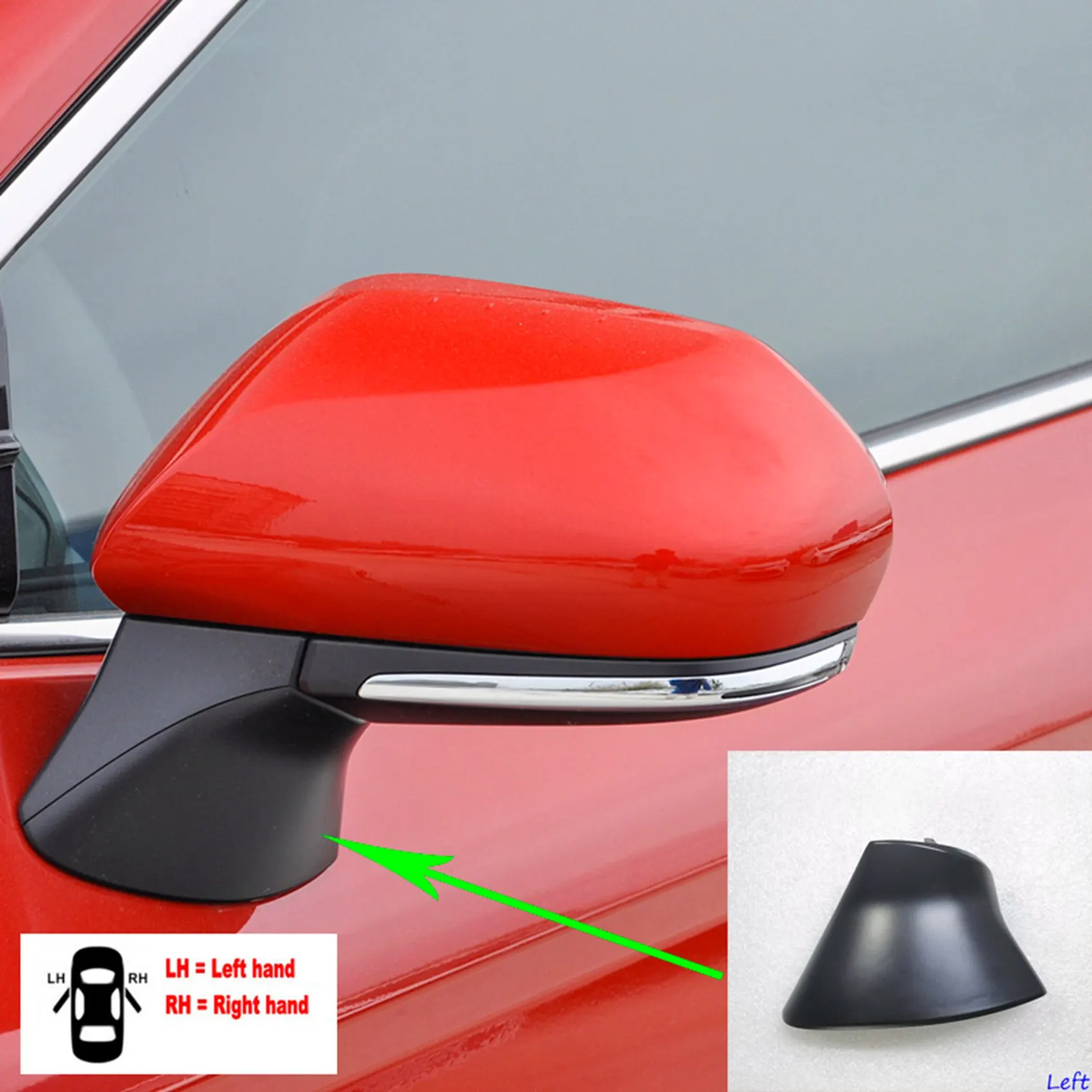 Par embellecedores base retrovisor triangular para Toyota Camry 70 LE 2018 - imagen 2