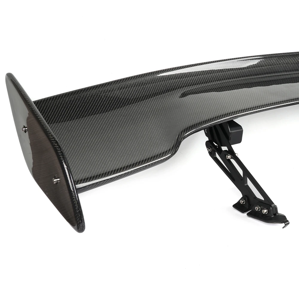Alta cantidad de ventas, soporte trasero eléctrico Universal ajustable de fibra de carbono, alerón de coche estilo GT - imagen 2