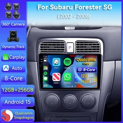 Radio 2DIN Android 15 CarPlay GPS – Subaru Forester SG 2002-2008