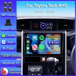 Radio Android 2 DIN con GPS y CarPlay para Toyota Tank 2016-2023