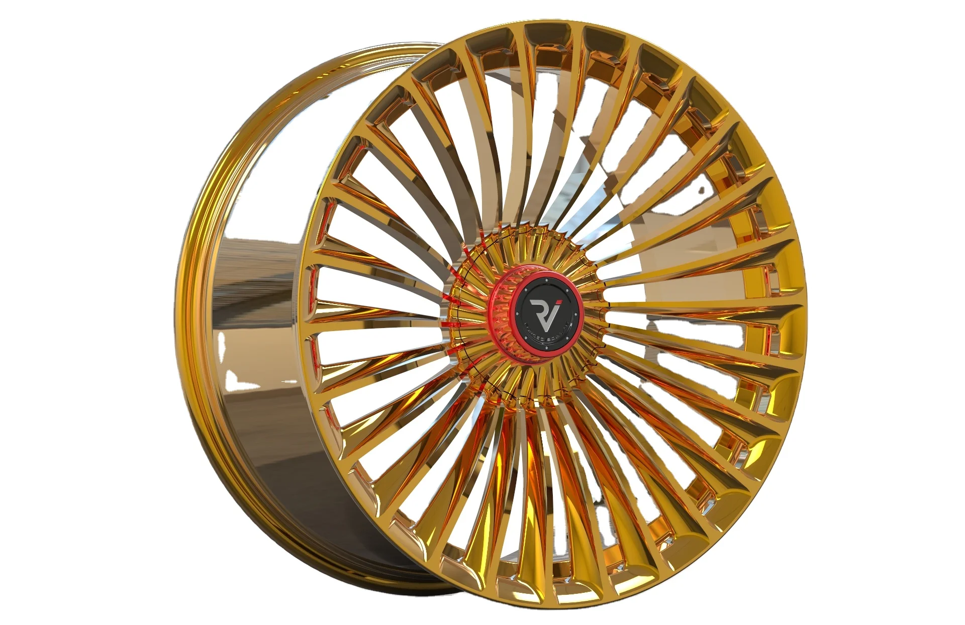 Llantas de aleación 19\" 5x112 cromadas oro –Mercedes GLS S CLS CLA - imagen 4