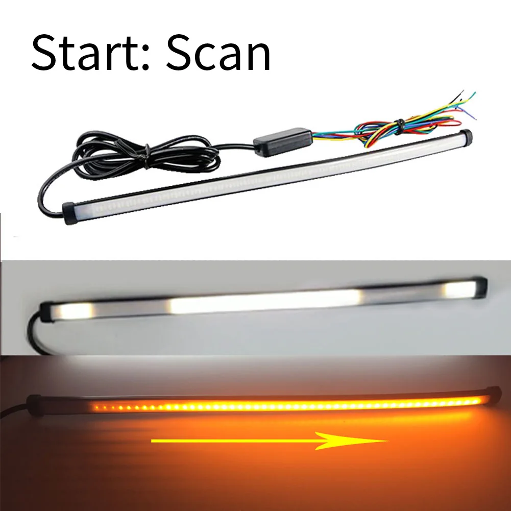 Tira LED trasera con luz de freno para motocicleta, 20 cm