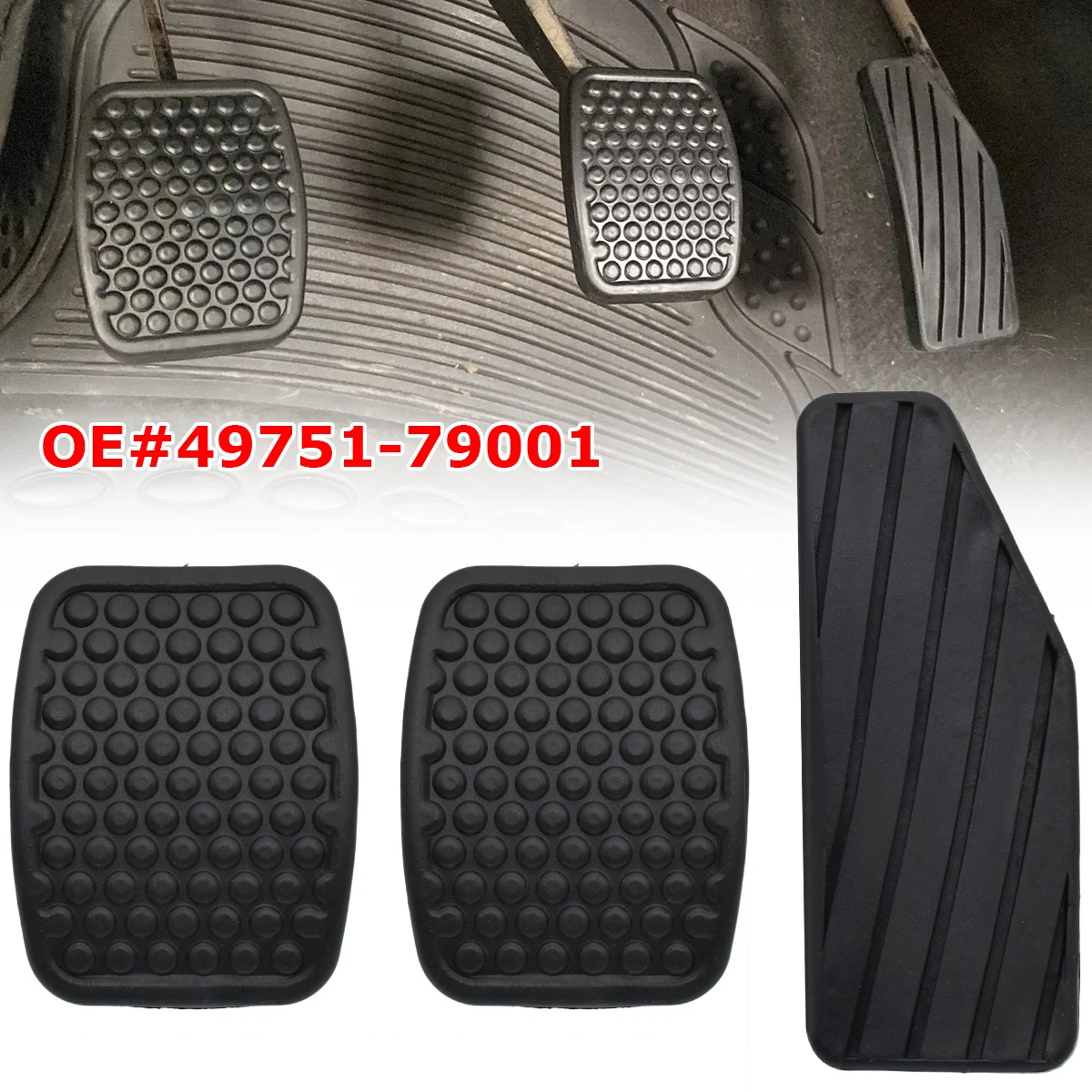 Kit cubre pedales goma Suzuki Swift, Samurai, Vitara, Sidekick, Daewoo