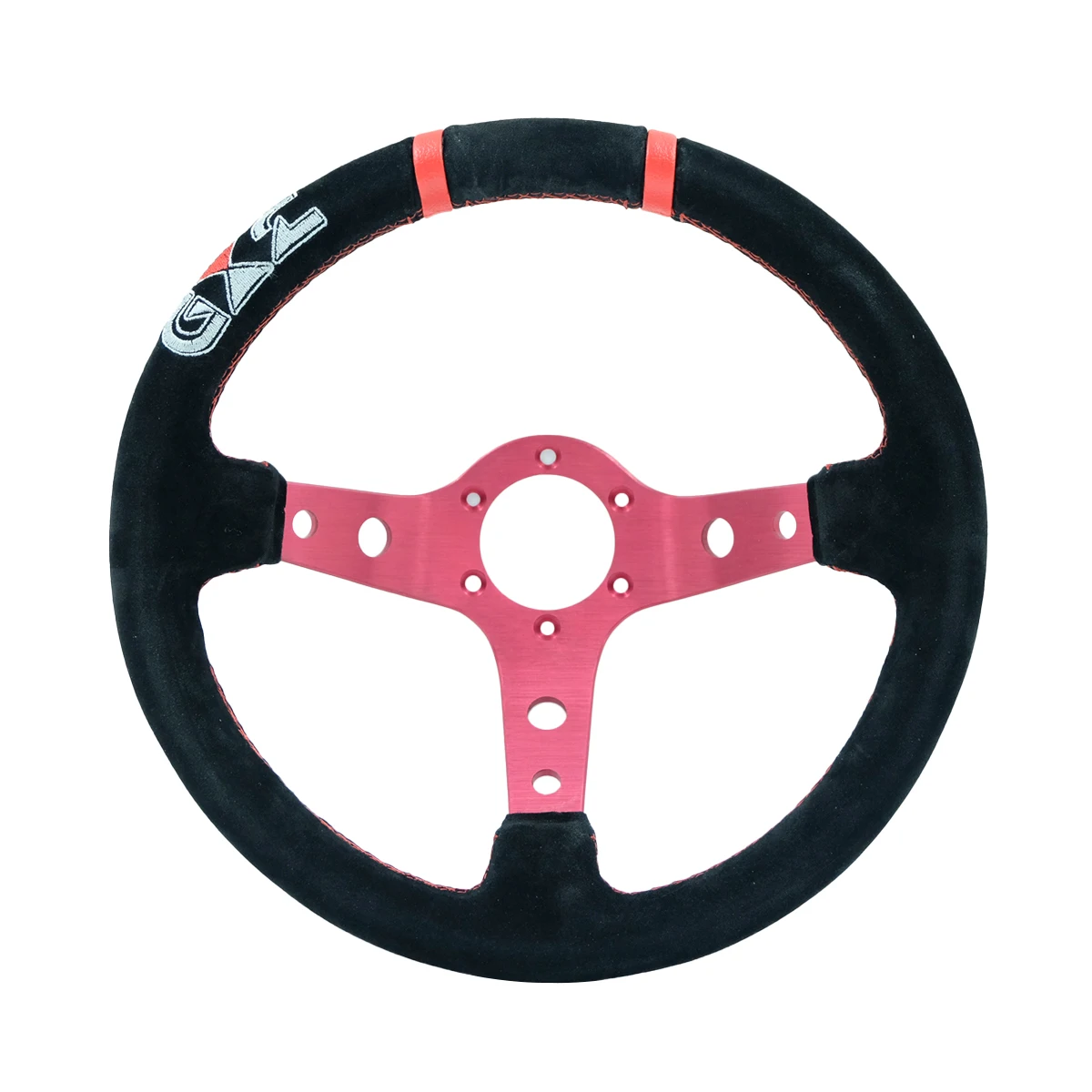 GXZ Volante racing 13 pulgadas gamuza bordado con diseño profundo - imagen 3