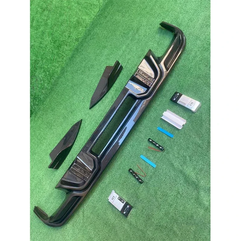 BMW X5M F95/X6M F96 2019+ Difusor trasero fibra de carbono divisores - imagen 3