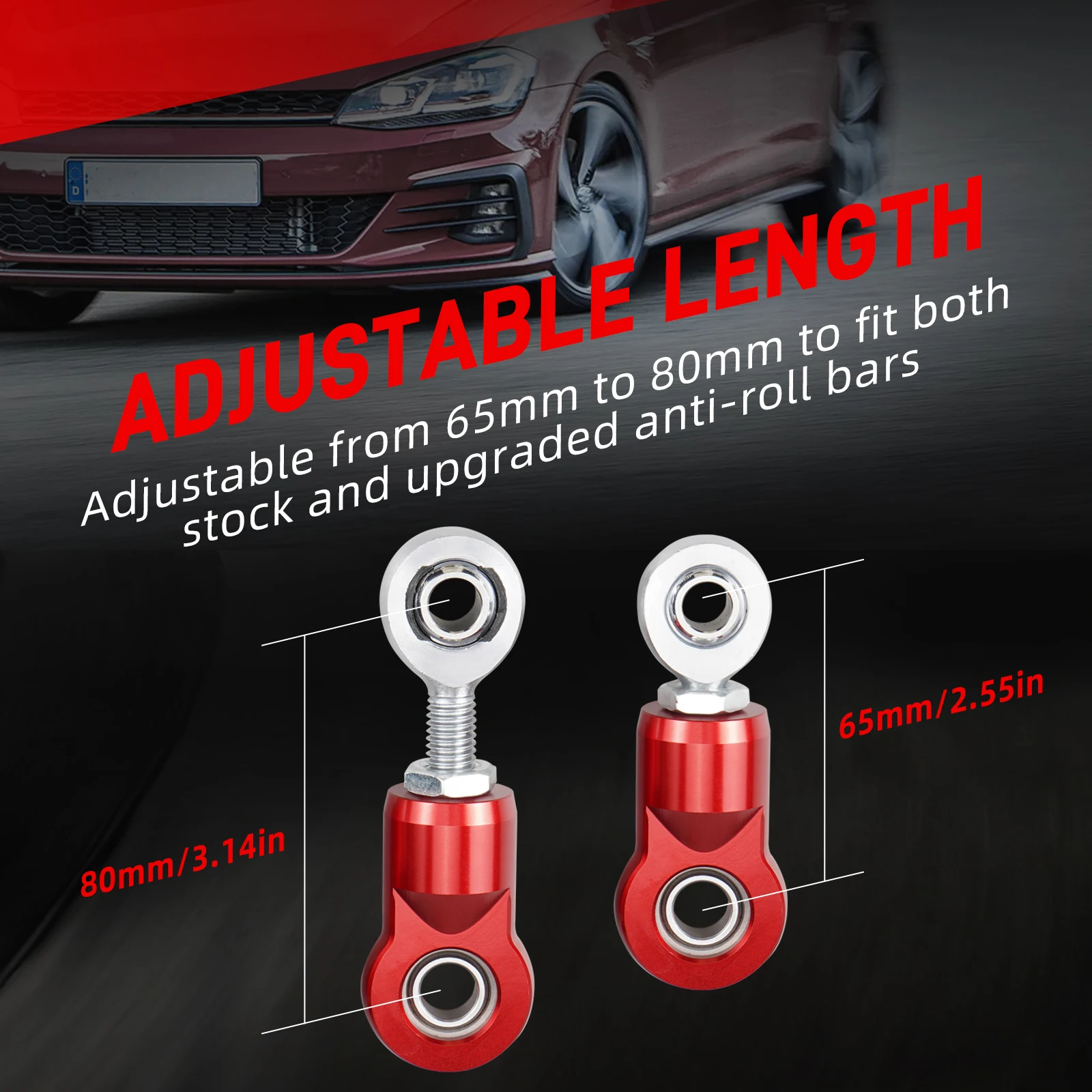 Barra estabilizadora trasera ajustable VW Golf MK7/MK8 GTI, Passat B8 - imagen 3