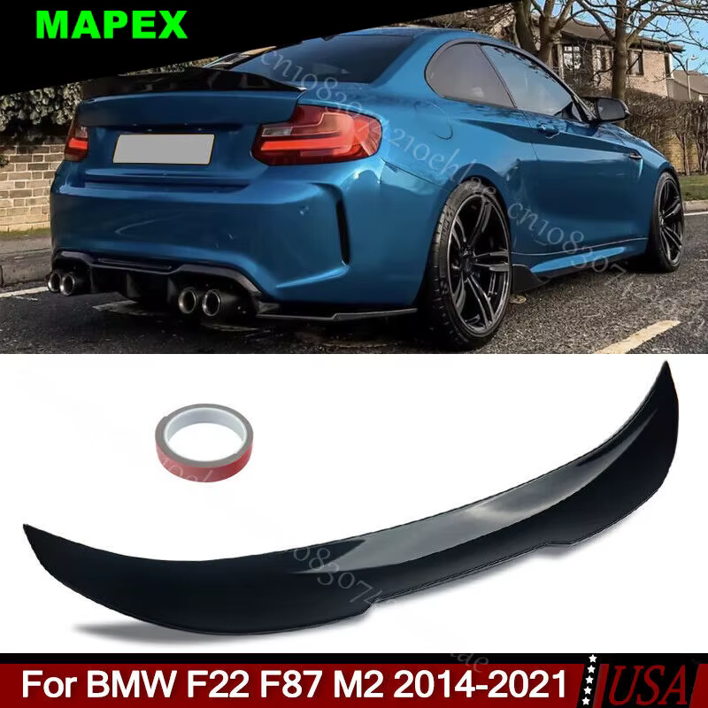 Alerón trasero PSM pico de pato BMW F22 Serie 2 Coupe 2014-2020 negro brillante - imagen 3