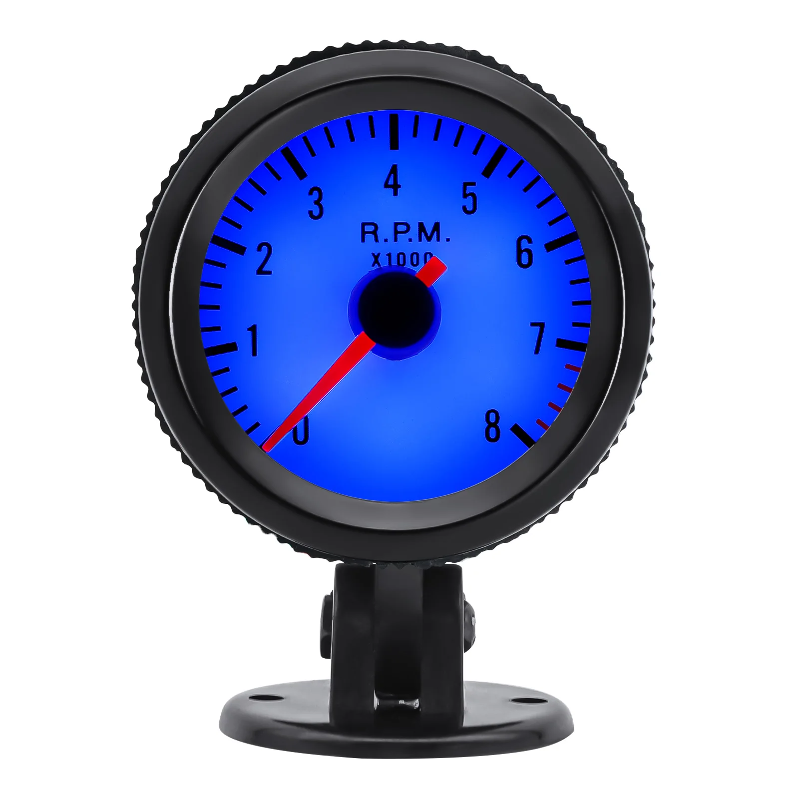 Tacómetro 52mm 0-8000 RPM LED azul gasolina 1-8 cilindros - imagen 3