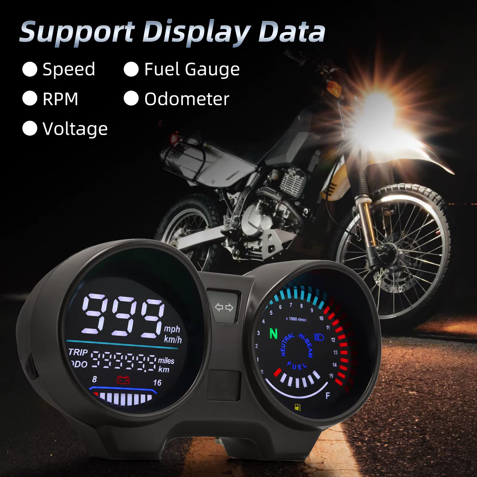 Tablero digital LED tacómetro para Honda CG/Titan 150 2010-2012 - imagen 2