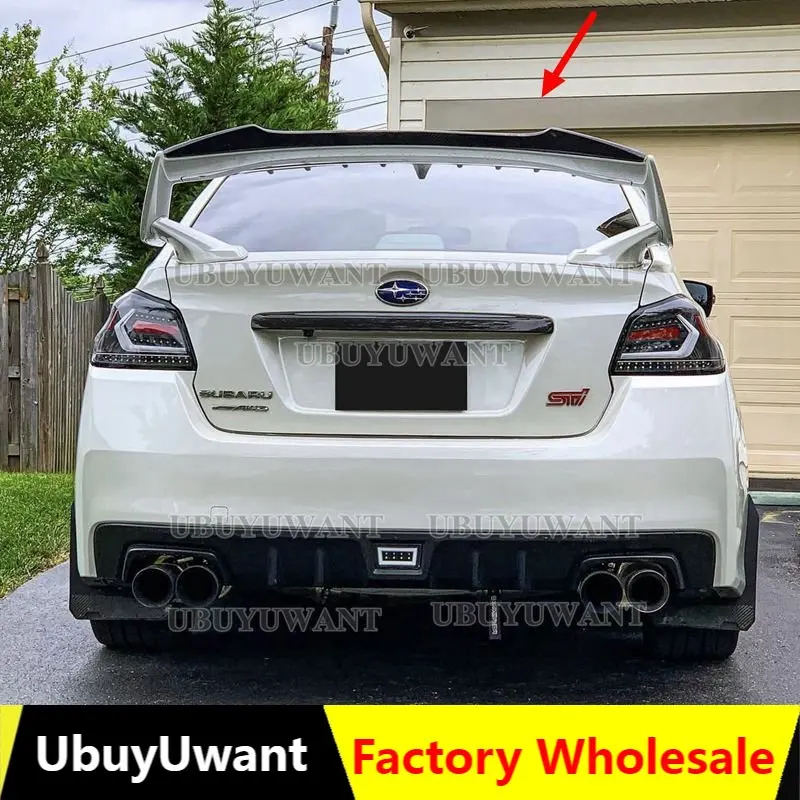 UBUYUWANT-alerón trasero de fibra de carbono Real para Subaru WRX STI 4th Gurney Flap, Spoiler de labio de maletero STI, apto para 2015, 2016, 2017, 2018, 2019, 2020
