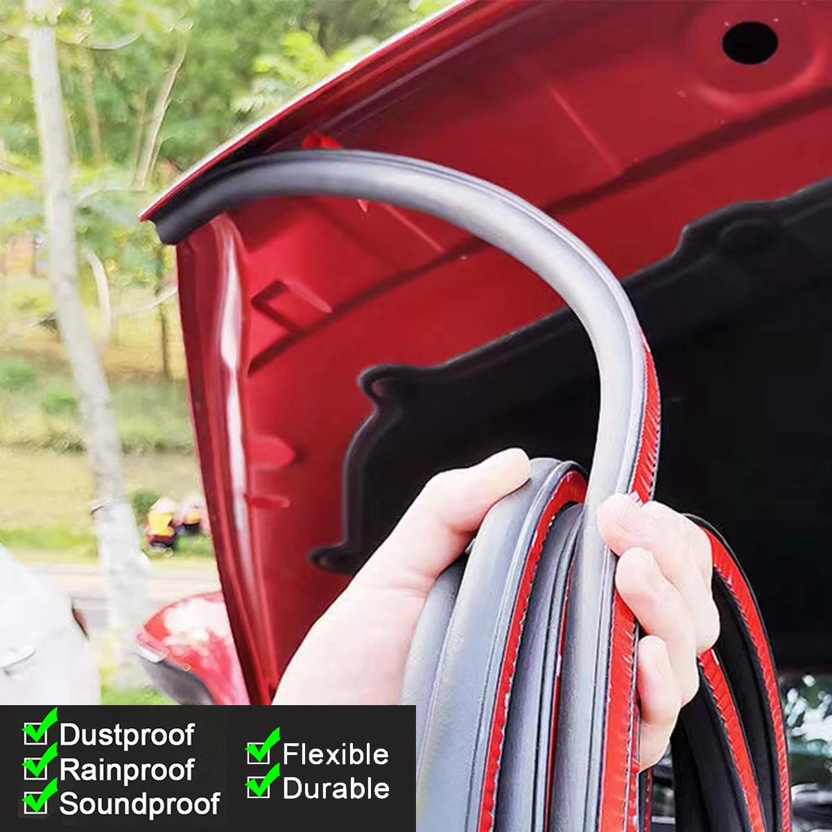 Burlete de puerta para coche en D de goma EPDM insonorizante - imagen 2