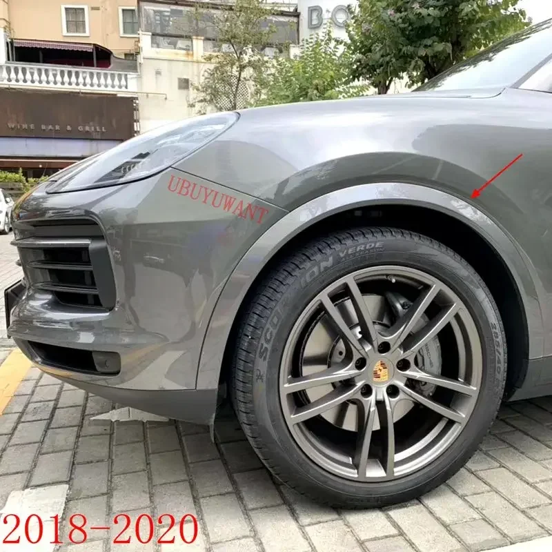 Protector de cejas para guardabarros de coche, tira embellecedora de arco de rueda, alta calidad, 4 piezas, para Porsche Cayenne 2018, 2019, 2020 - imagen 2