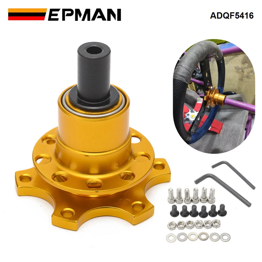 Kit Liberación Rápida EPMAN Volante Racing 6 Pernos Desmontaje - imagen 4