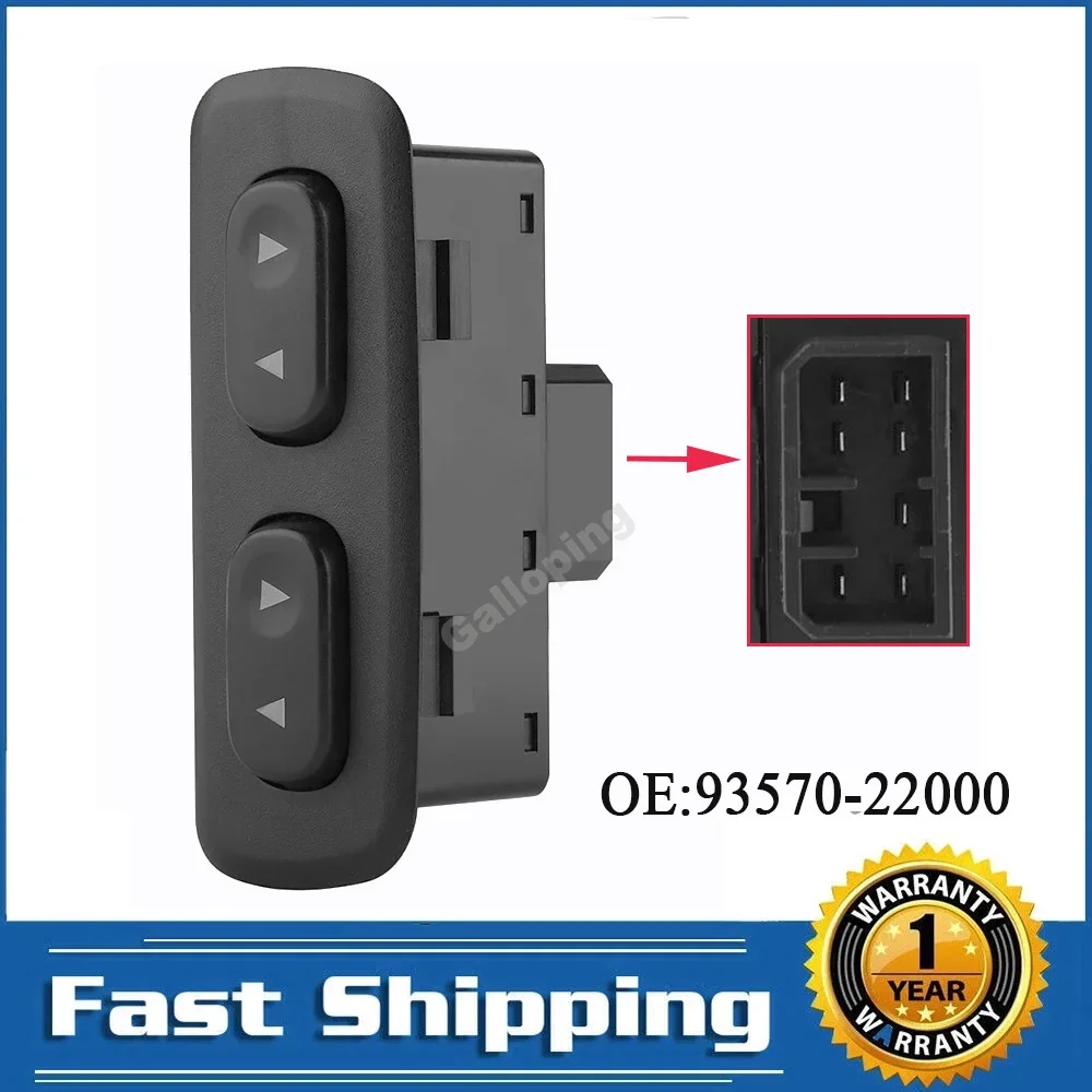 Para Hyundai Accent II LC 1.3L 1.5L 1.6L botón regulador de ventana eléctrica delantera Control de elevador de vidrio 93570-22000 accesorios de coche