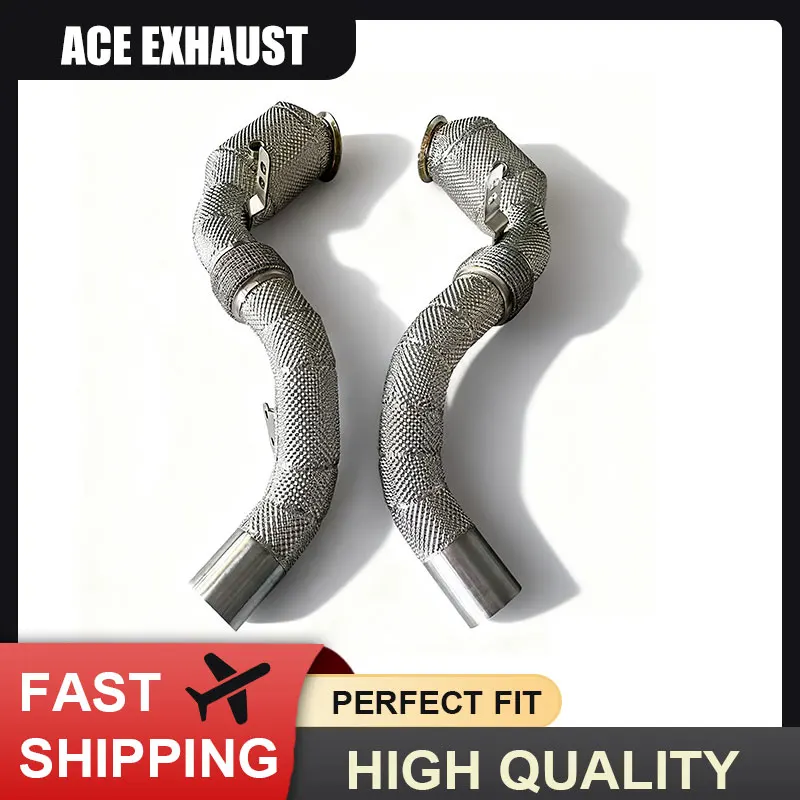 Bajante escape ACE SUS304 con protector térmico para BMW M550i 4.4 V8