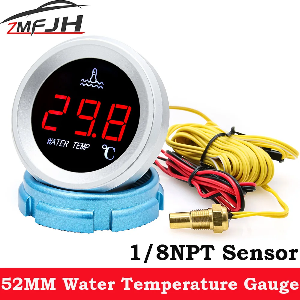 Temperatura del agua 0-120 C 52 mm con alarma y sensor 1/8NPT - barco
