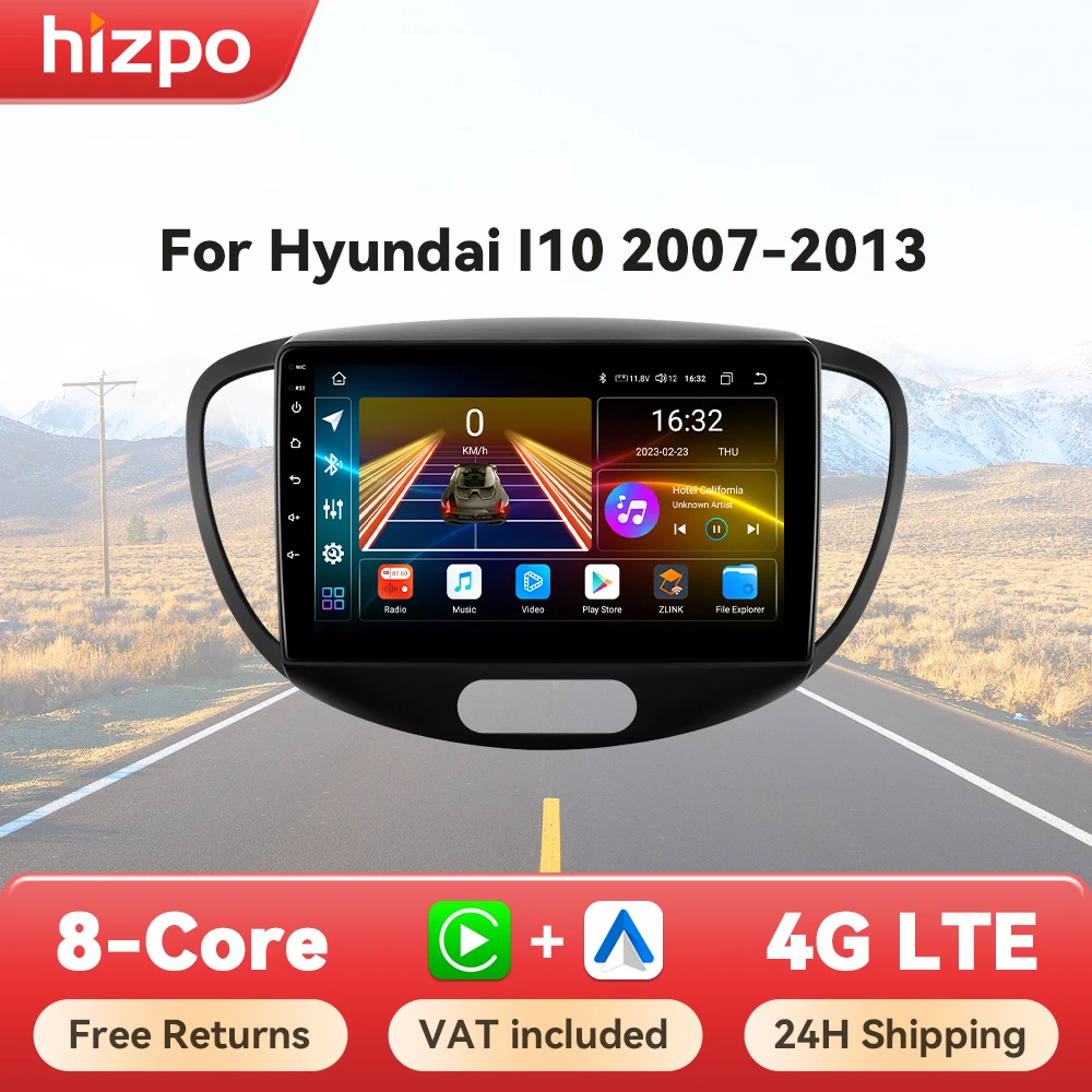 Radio Multimedia 2DIN Hizpo con GPS – Hyundai Grand i10 2007-2013