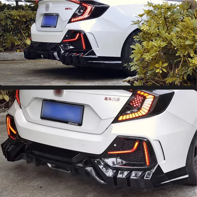 Alerón trasero y difusor Honda Civic 10ª gen hatchback FK4 FK7 - imagen 2