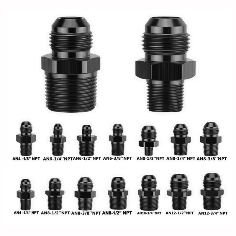 Adaptador recto AN4-AN12 a NPT para aceite y combustible - imagen 3