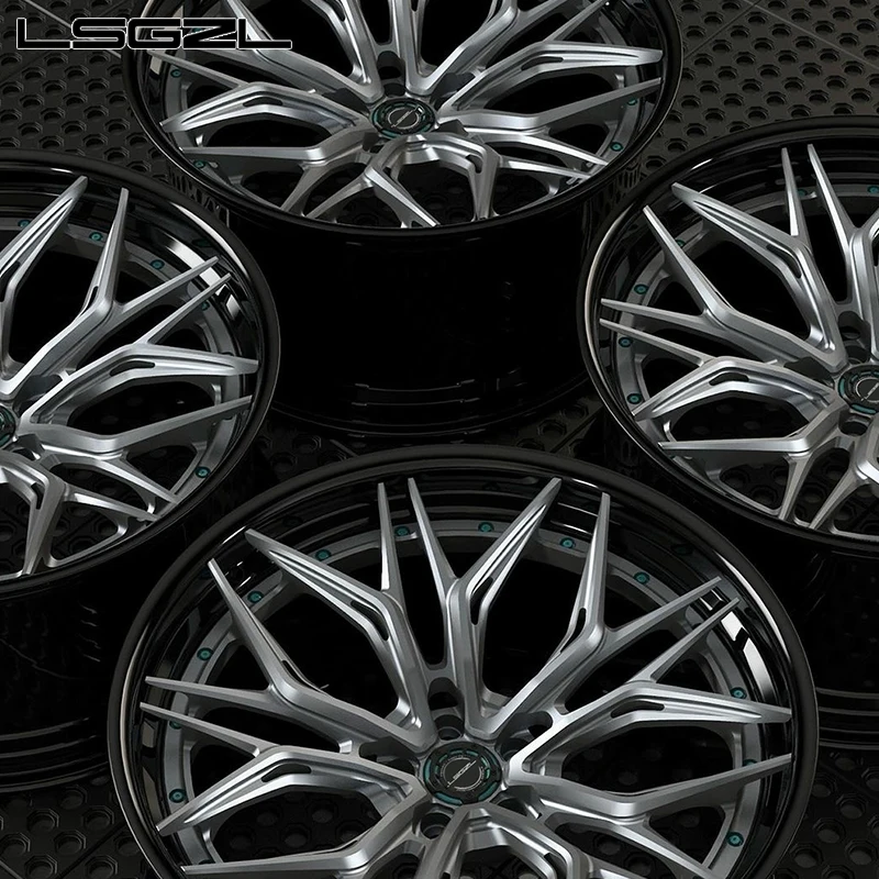 LSGZL rueda cóncava de aleación de coche forjado de lujo personalizada 5x120 5x114,3 5x112 llanta 15 18 26 pulgadas rueda para lujo - imagen 4