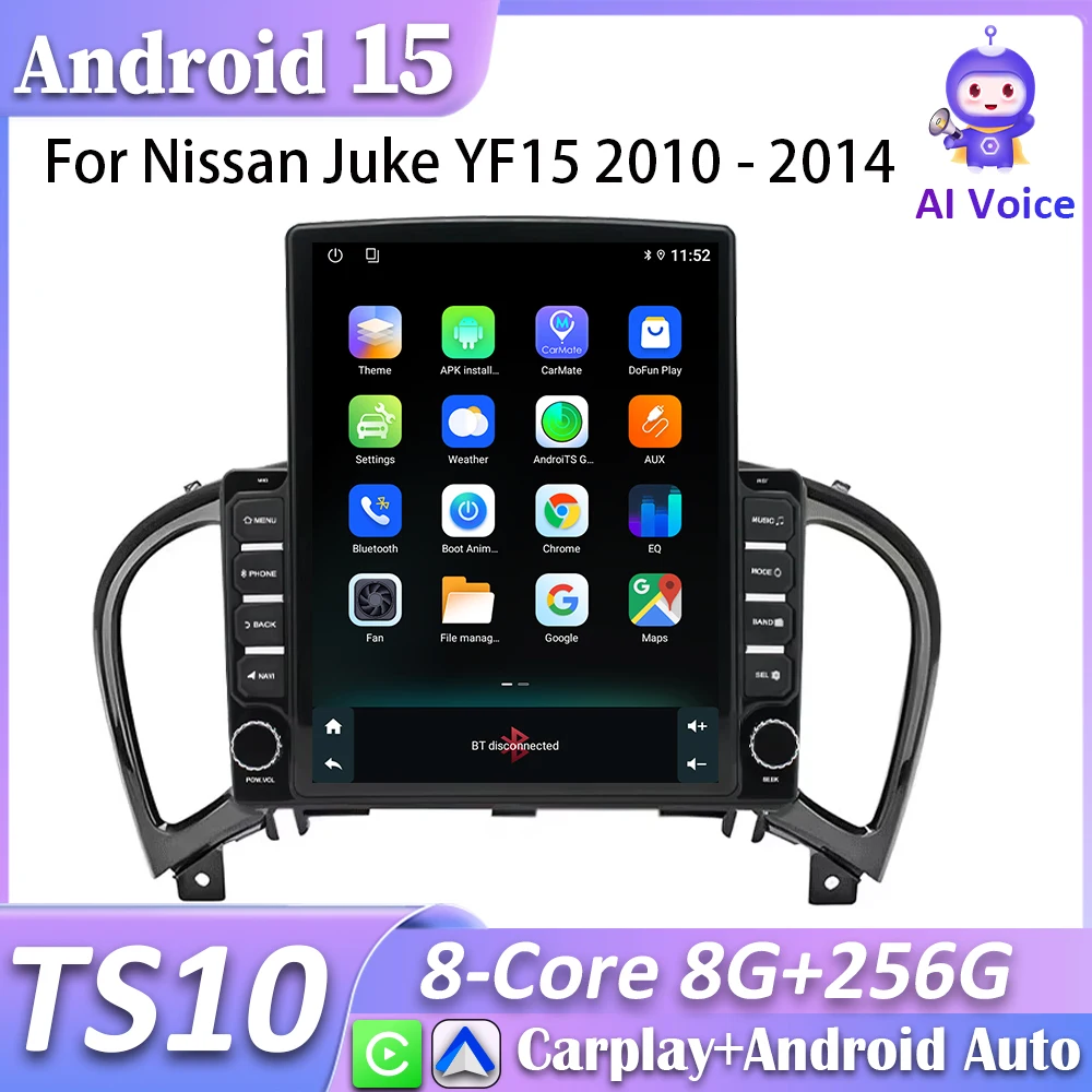 Radio multimedia Nissan Juke YF15 2010-2014 con CarPlay y GPS