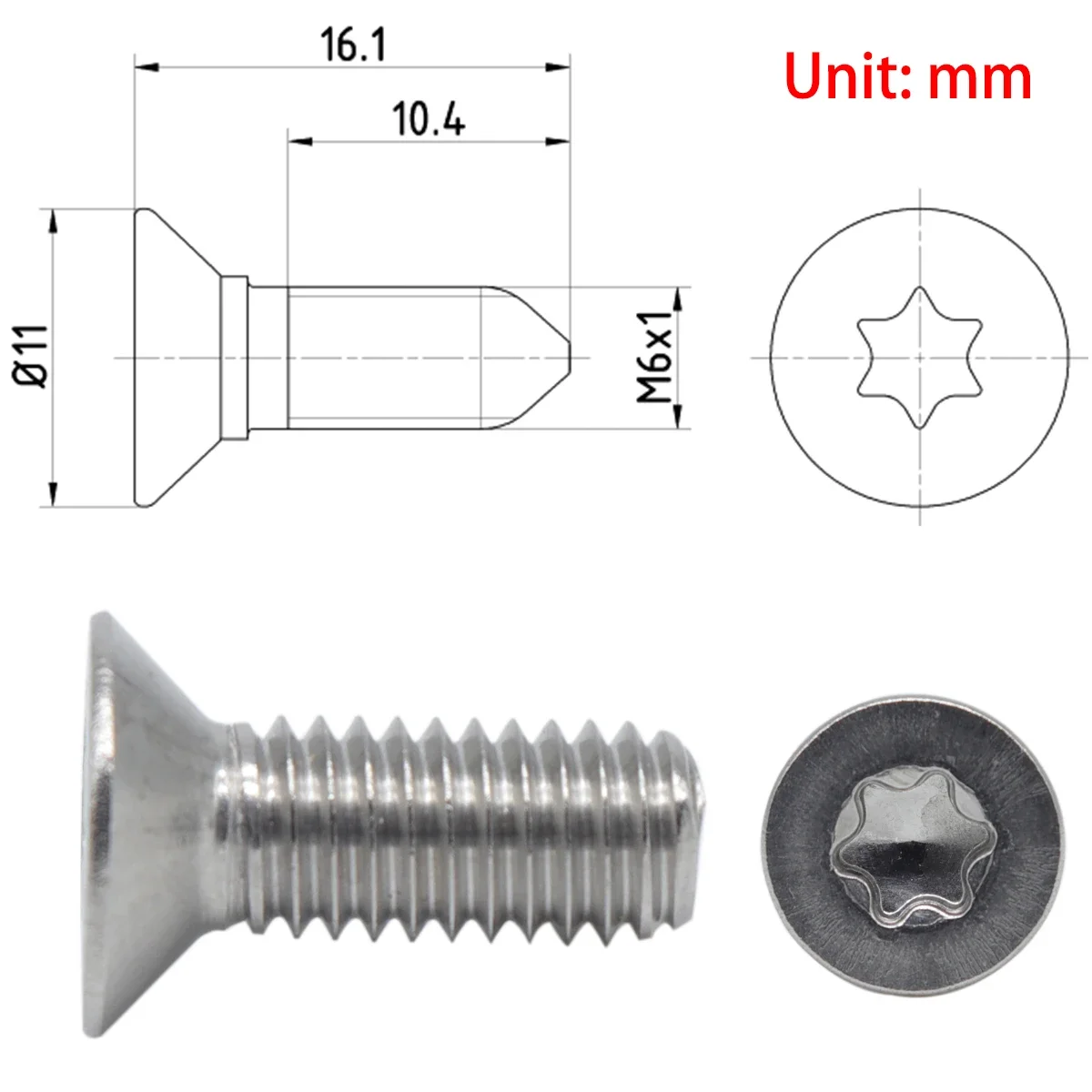 Tornillos avellanados para discos de freno Hyundai i10, i20 e i30 - imagen 3