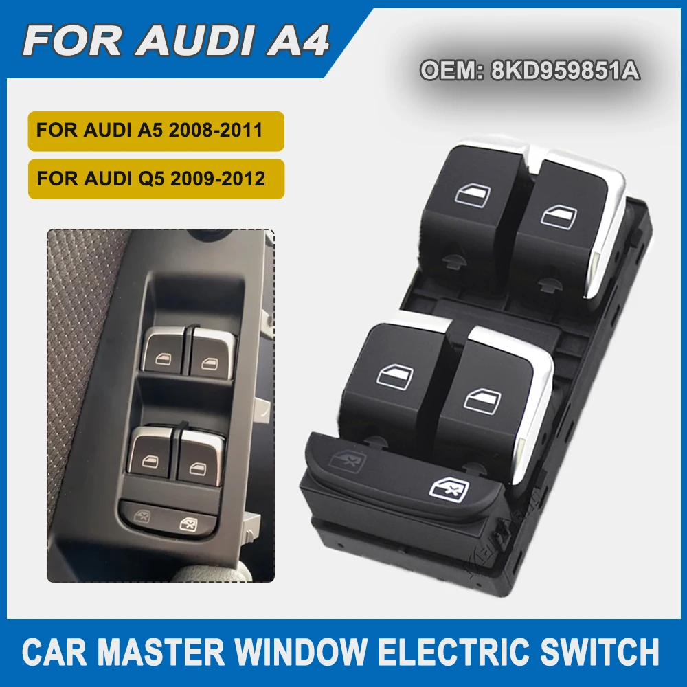 Interruptor ventanilla conductor para Audi A4 S4 B8 A5 Q5 Allroad