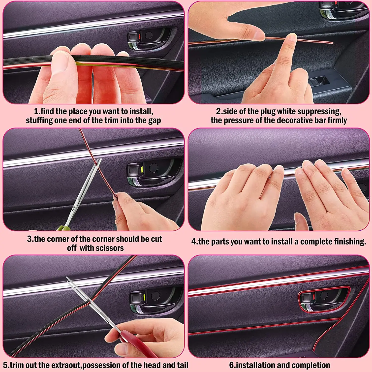 Tira embellecedora flexible para salpicadero y puertas del coche - imagen 5