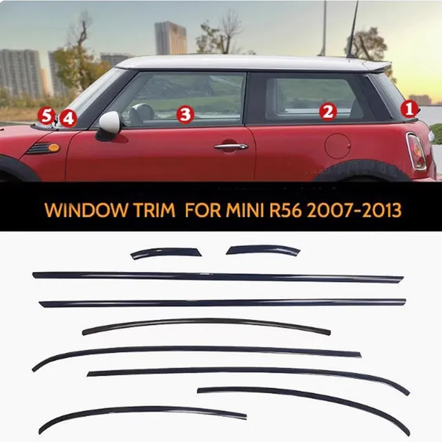 Aplicación de la moldura en la ventana del MINI