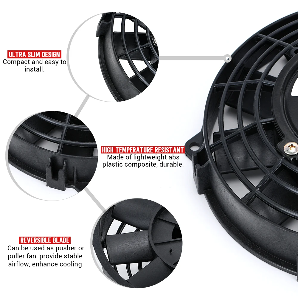 Kit electroventilador reversible universal 12 V 80 W para radiador - imagen 5