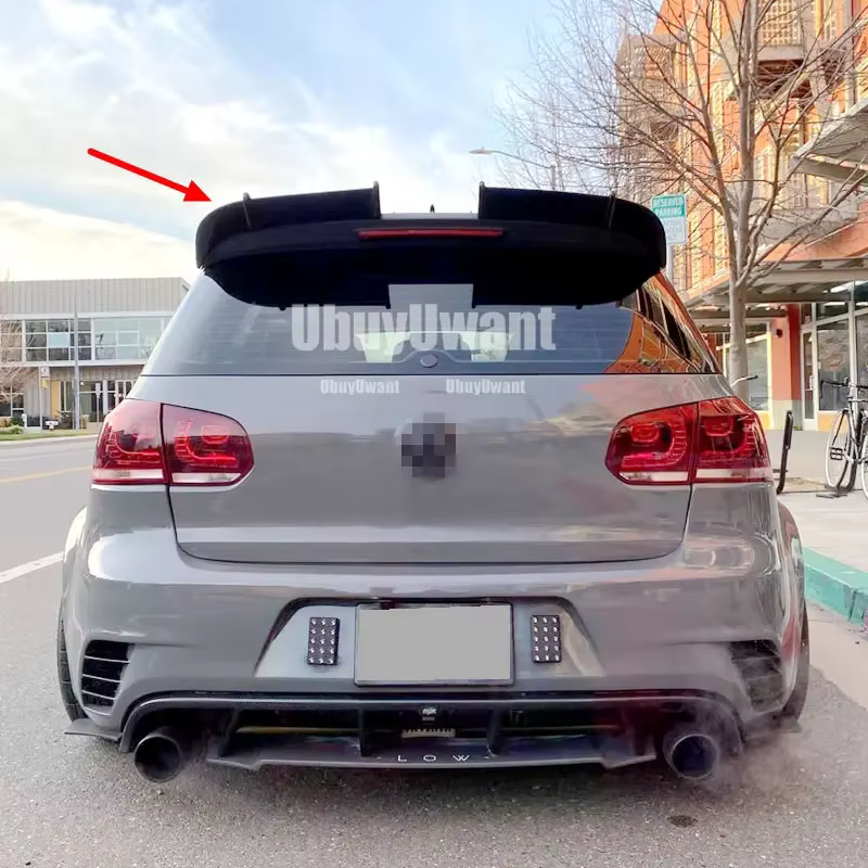 Alerón trasero negro brillante para VW Golf 6 GTI R MK6