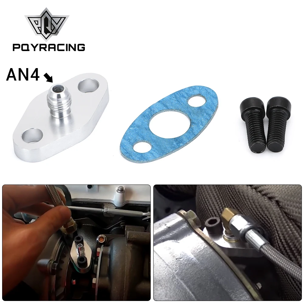 PQY Kit adaptador entrada aceite turbo 4AN para turbos T3/T4/T04