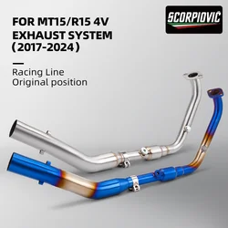 Tubo de escape inoxidable Yamaha YZF-R15, R125 y MT-15
