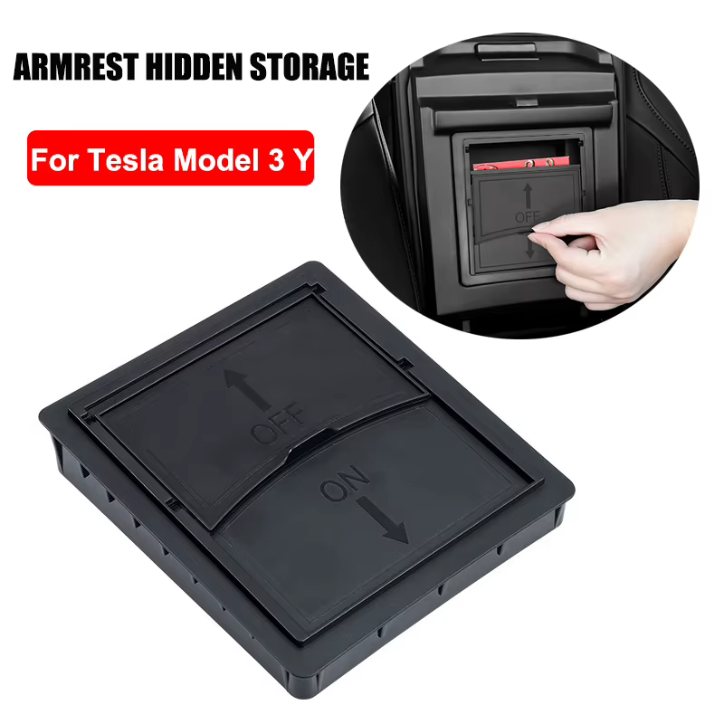 Organizador de consola con cajón oculto para Tesla Model Y 2024 - imagen 5