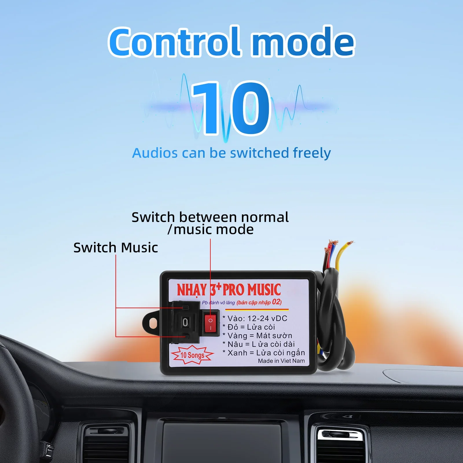Controlador de claxon coche con relé rápido y ajuste frecuencia audio - imagen 5