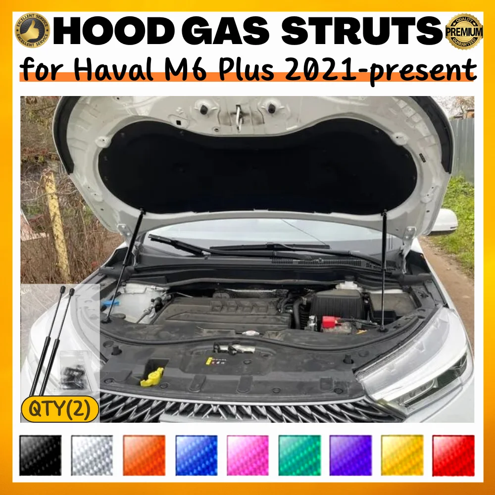 Puntales de capó amortiguadores gas Haval M6 Plus 2021-presente