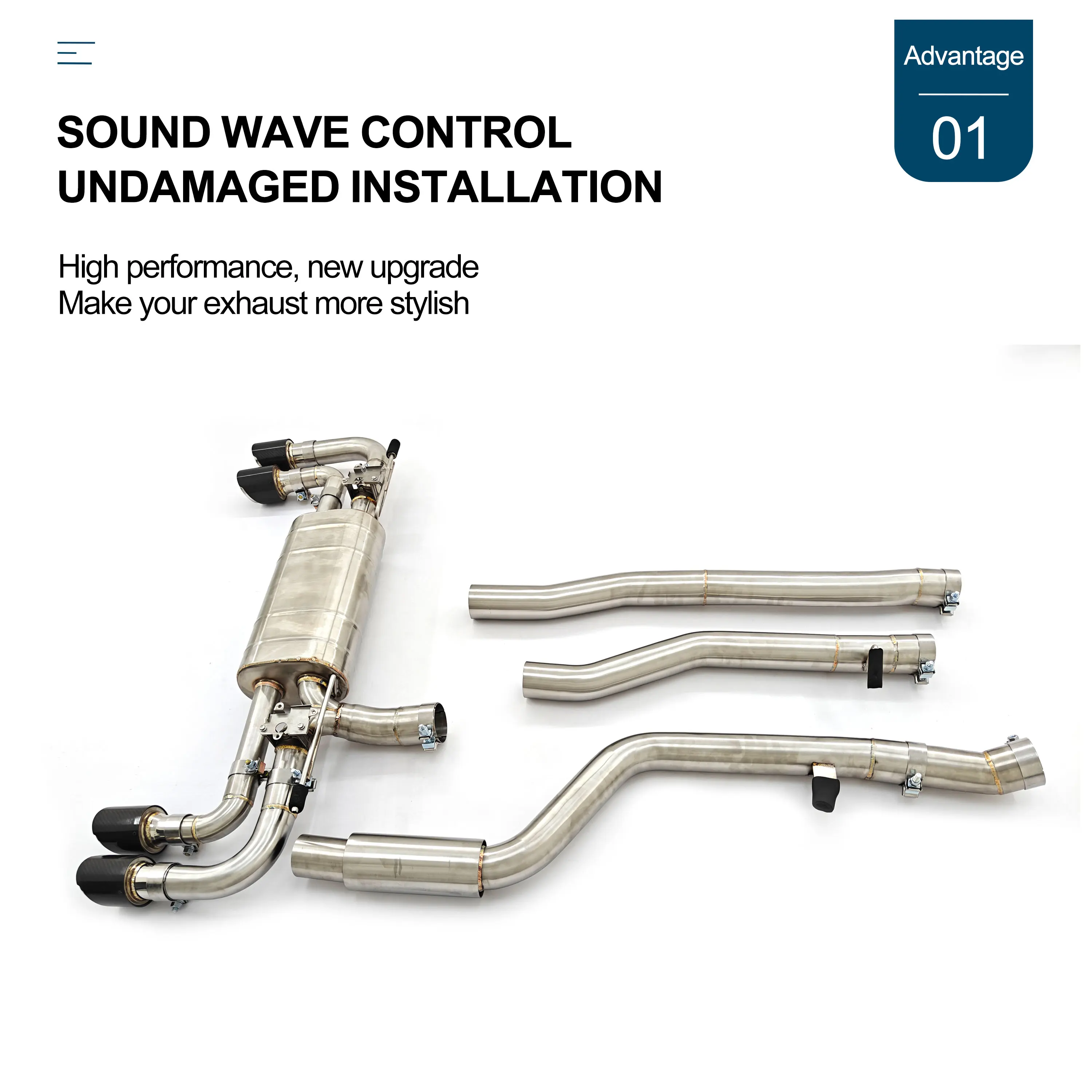Escape cat-back Valvetronic CBNT para BMW Serie 5 G30/G38 - imagen 3