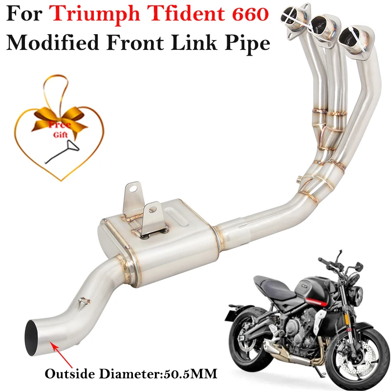 Escape completo Triumph Trident 660 con silenciador y tubo de 51 mm