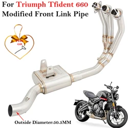Escape completo Triumph Trident 660 con silenciador y tubo de 51 mm