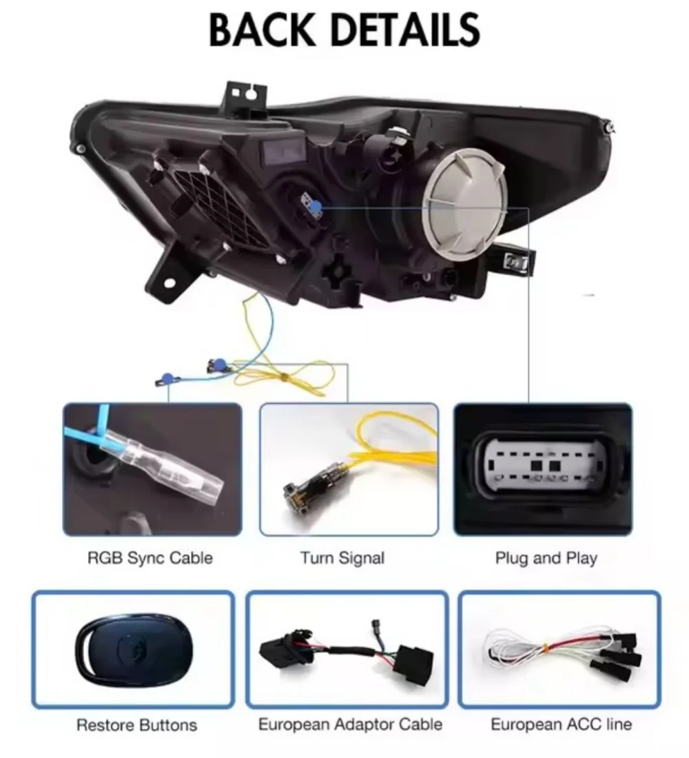 Faros LED RGB para Ford Mustang 2015-2017 - imagen 4