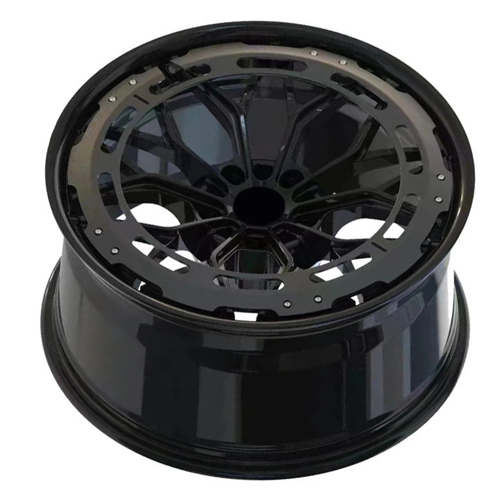 Diseño cóncavo 18 19 20 21 22 23 24 pulgadas Llanta de aleación de un solo color Ruedas de 2 piezas - imagen 2